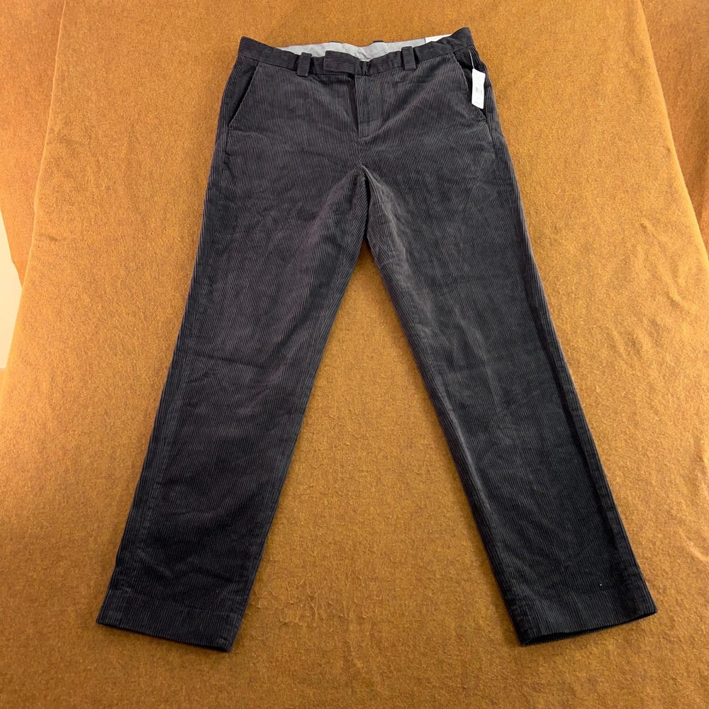 Brooks Brothers Mens 36x34 Grey Corduroy Regular Fit Trousers Pants NWT